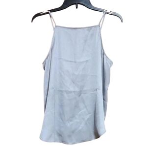 Ann Taylor Silver Halter Shell Tank Top